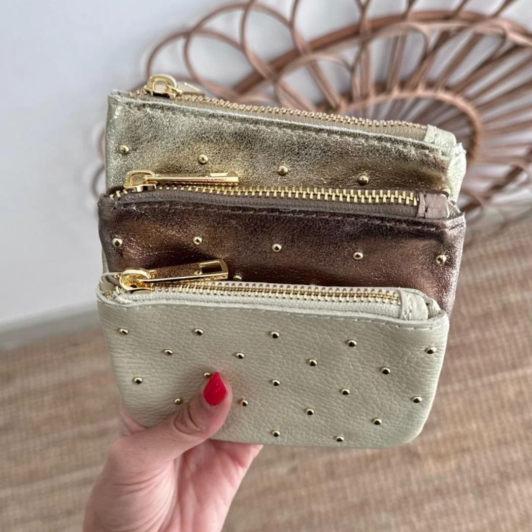 1 Monedero piel apliques dorados - Imagen 4