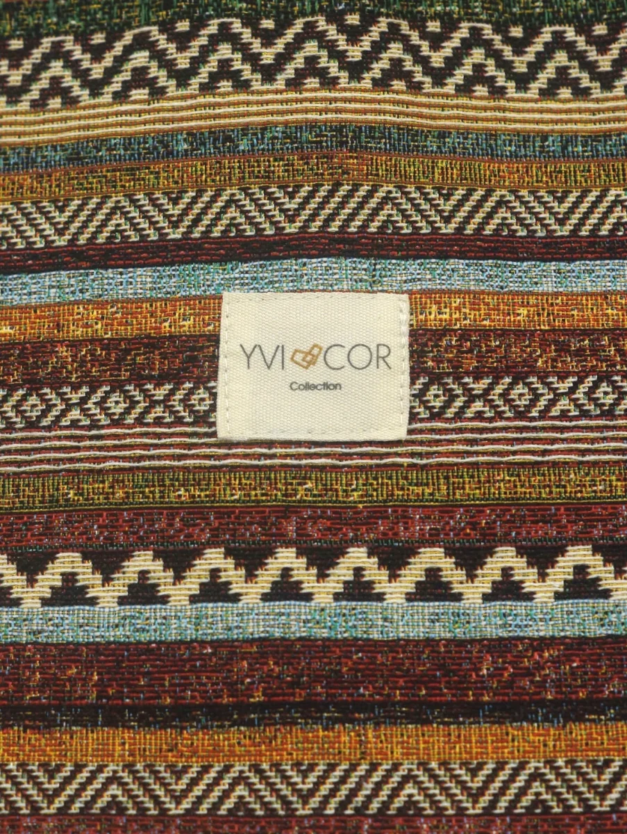 Mochila Camil Tapiz Rayas Terracota y Base Lino - Imagen 5