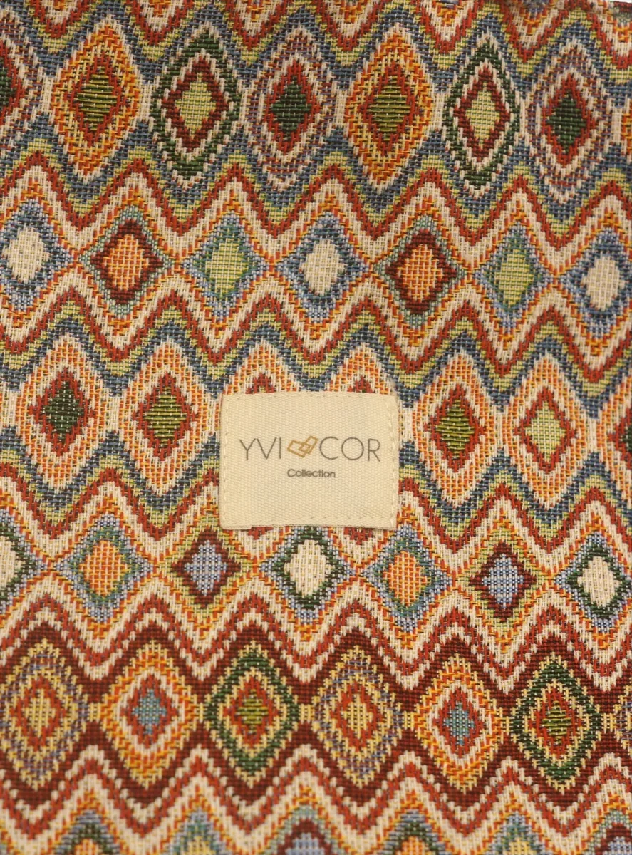 Mochila Camil Tapiz Zigzag Terracota y Base Ante - Imagen 5