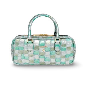 Bolso baguette en piel caprino diseño moderno y elegante