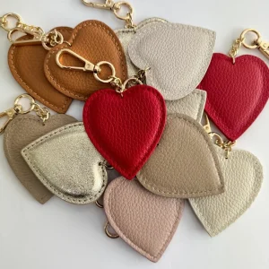 LLAVERO PIEL FORMA CORAZÓN