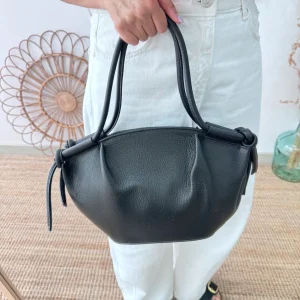 Bolso fruncido lateral negro