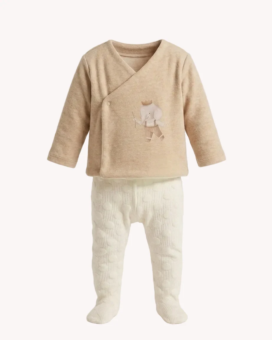 Conjunto Bebé Elefantito Rey Camel - Imagen 2