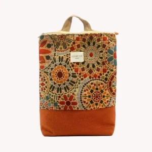 Mochila Camil Tapiz Mandala y Base Naranja Quemado