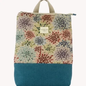 Mochila Camil Tapiz Dalias y Base Azul Petróleo