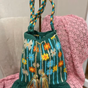Bolso wayuu flores