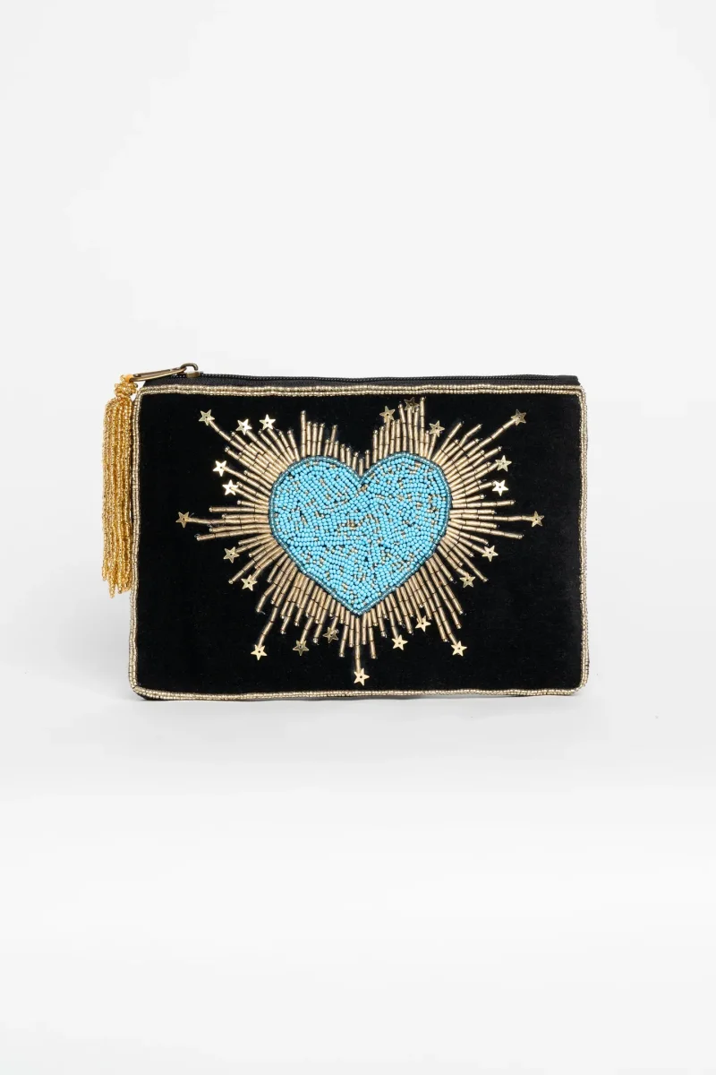 Clutch Stelar en terciopelo y bordado - Imagen 3