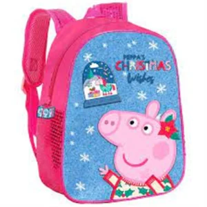 MOCHILA PEQUEÑA PEPPA PIG GLITTER 32X24X11