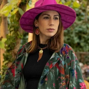 Sombrero gamuza rosa