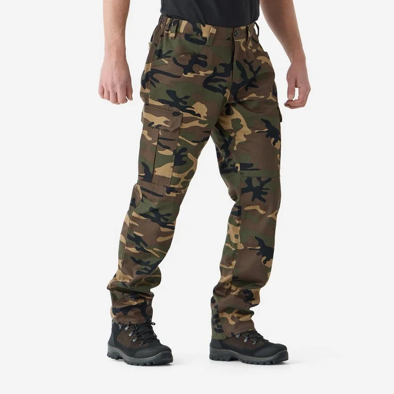Pantalón cargo hombre Camuflaje Resistente Steppe SOLOGNAC - Imagen 2