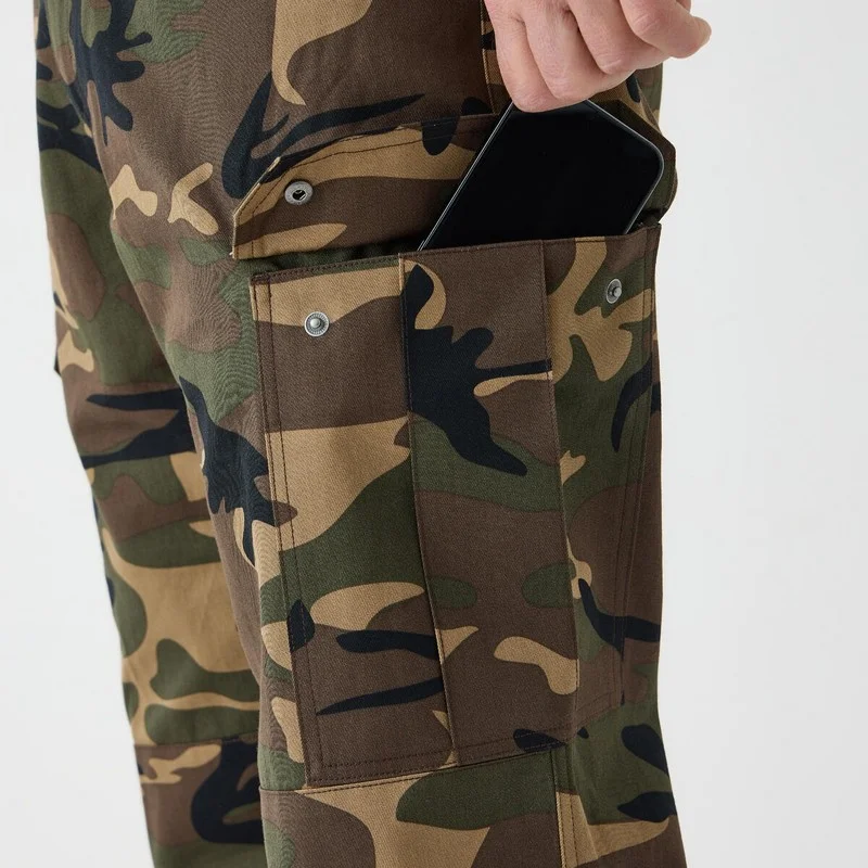Pantalón cargo hombre Camuflaje Resistente Steppe SOLOGNAC - Imagen 5