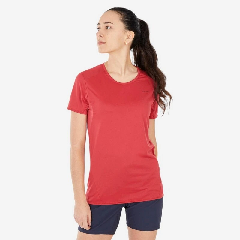 Polo manga corta mujer montaña y trekking Quechua MH100