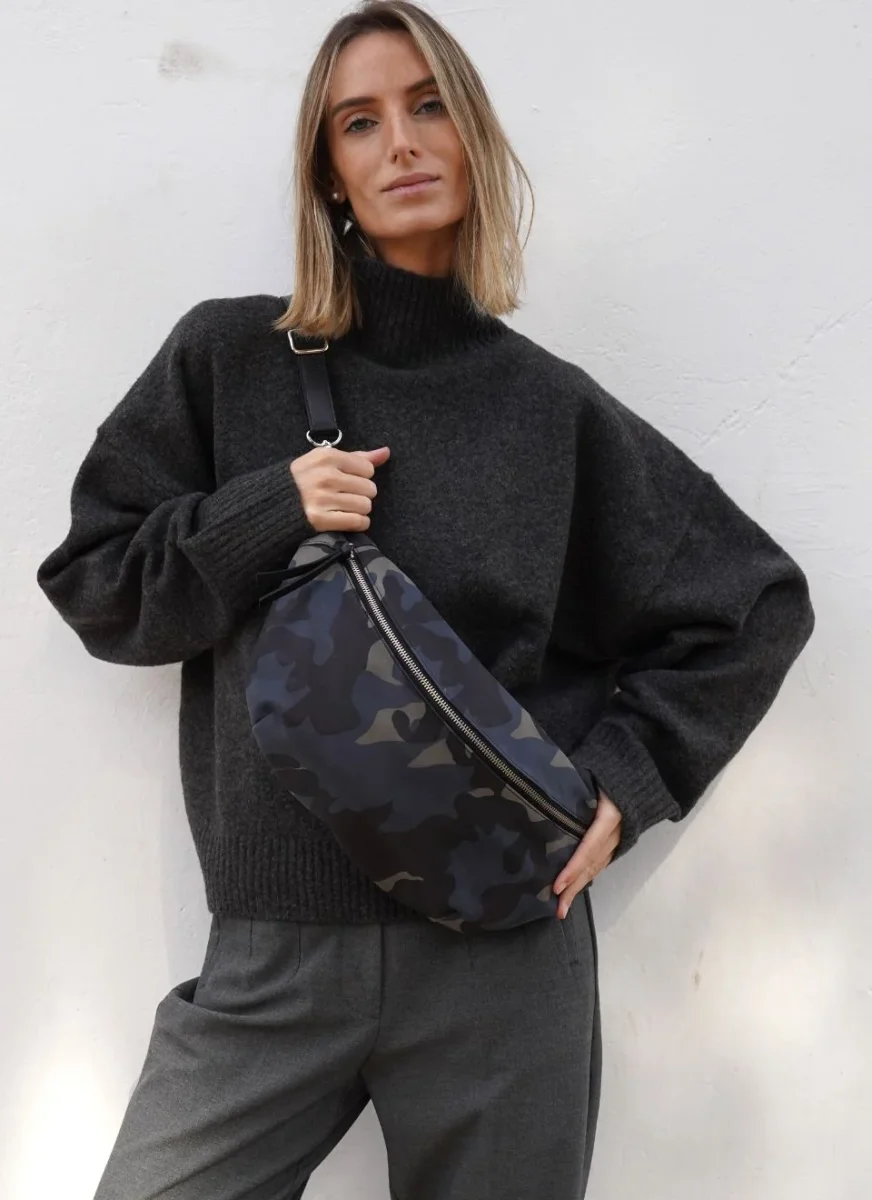 Riñonera Bolso Grande Piel Camuflaje - Imagen 3