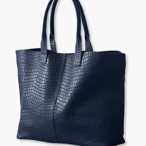 Bolso Grande Piel Azul Marino Maxi