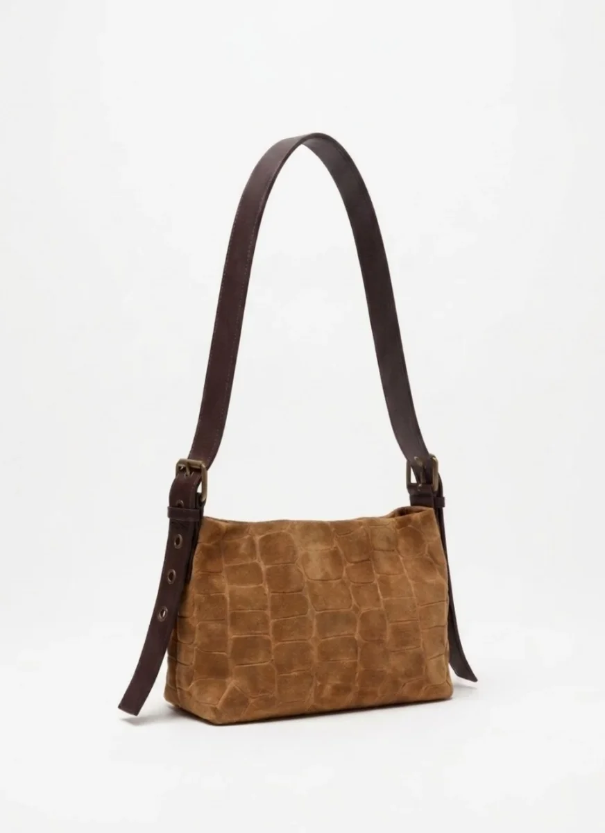 Bolso Serraje Bandolera Rosa Coco - Imagen 9