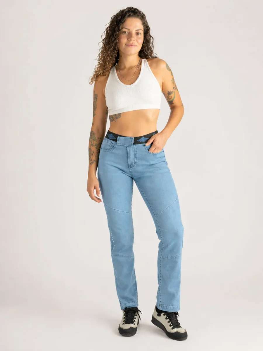 Pantalón Escalada - Trekking Tarya Jeans Bleach Mujer - Imagen 5
