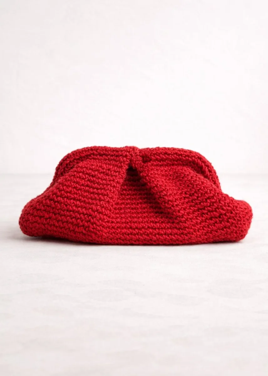 Clutch rojo de yute