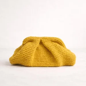 Clutch amarillo de yute