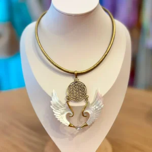 Collar nácar flor de la vida