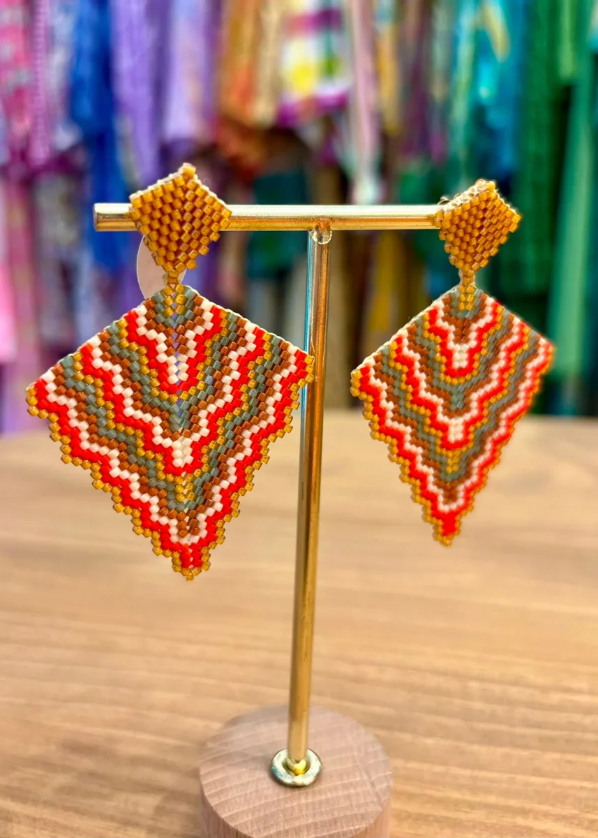 Pendientes geométricos miyuki - Imagen 3
