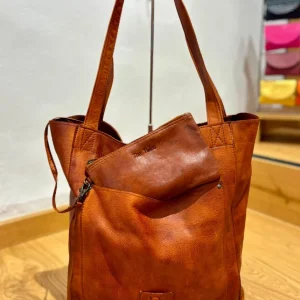 Bolso shopper camel