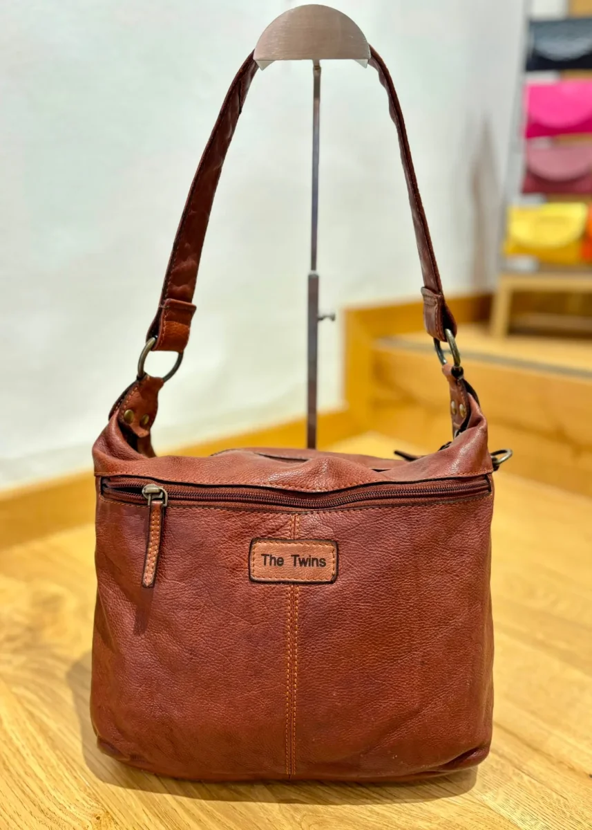 Bolso mediano coñac - Imagen 3