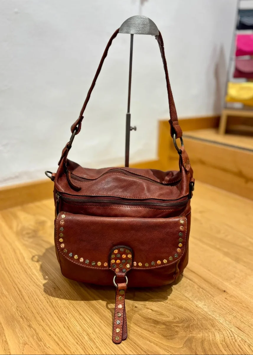 Bolso mediano coñac - Imagen 2