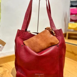 Bolso shopper cereza