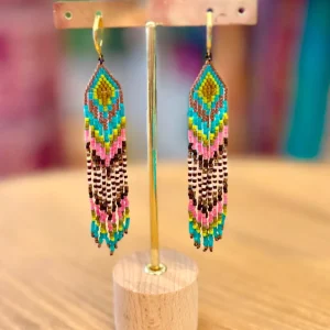 Pendientes miyuki multicolor