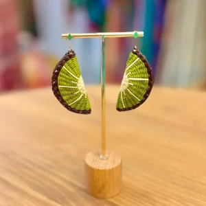 Pendientes kiwi iraca