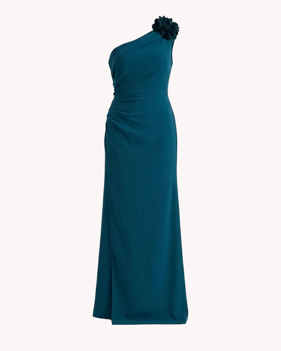 Vestido Rosaura Azul Petróleo