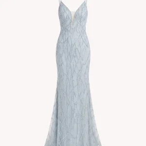 Vestido de Gala Eternidad Azul con Pedrería