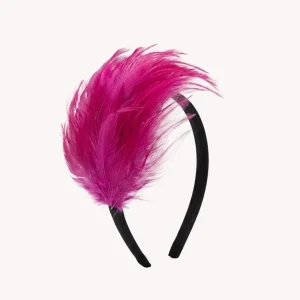 Diadema Pluma Flor de Buganvilla