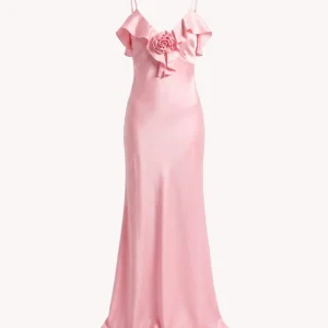 Vestido Rosé Satin Éclat