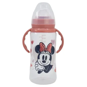 BIBERON CUELLO ANCHO 360 ML TETINA SILICONA 3 POSICIONES CON ASAS MINNIE MOUSE HEART FULL