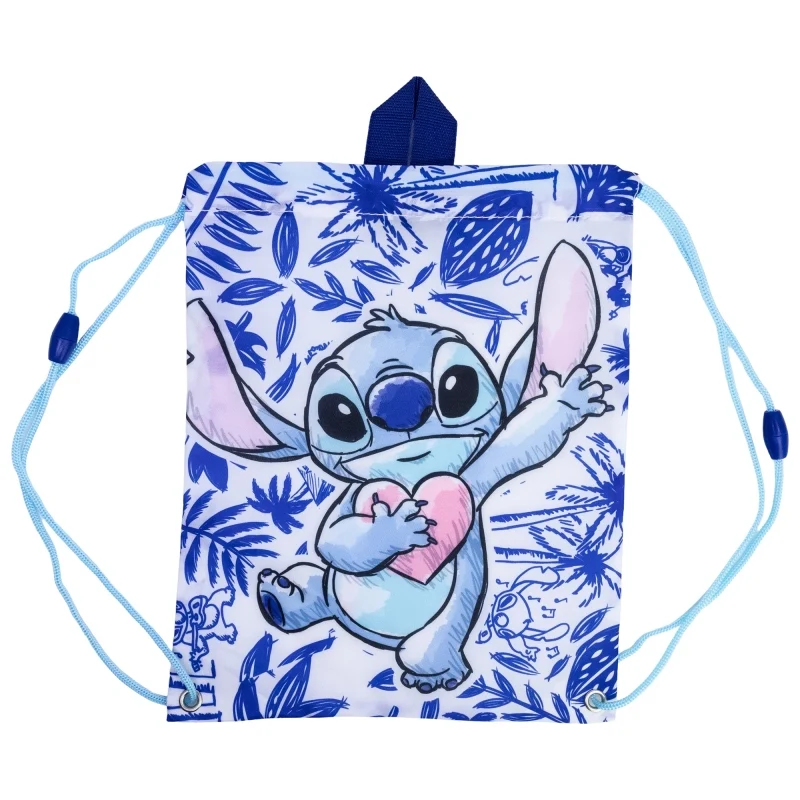 BOLSA MERIENDA STITCH BLUE LEAVES - Imagen 2