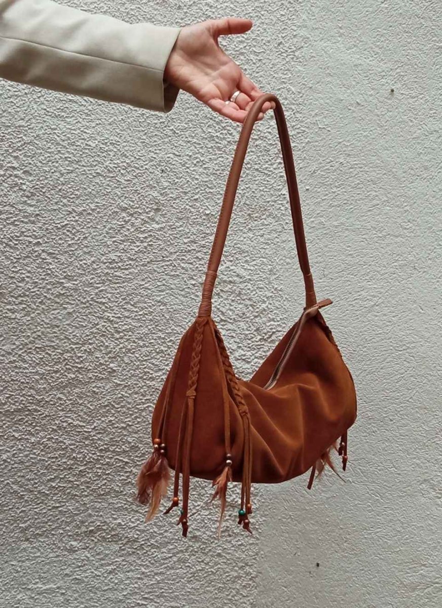 Bolso Beige Mujer Baguette Yuma - Imagen 7