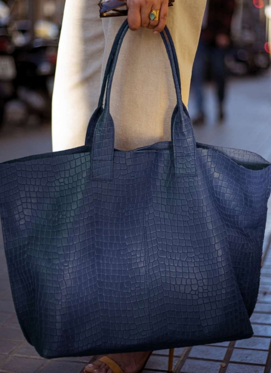 Bolso Grande Piel Marrón Maxi - Imagen 8