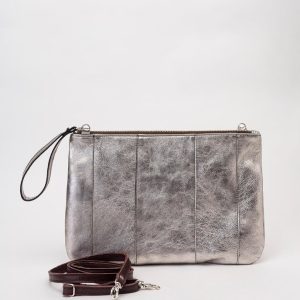 Bolso de Mano Plateado Glam