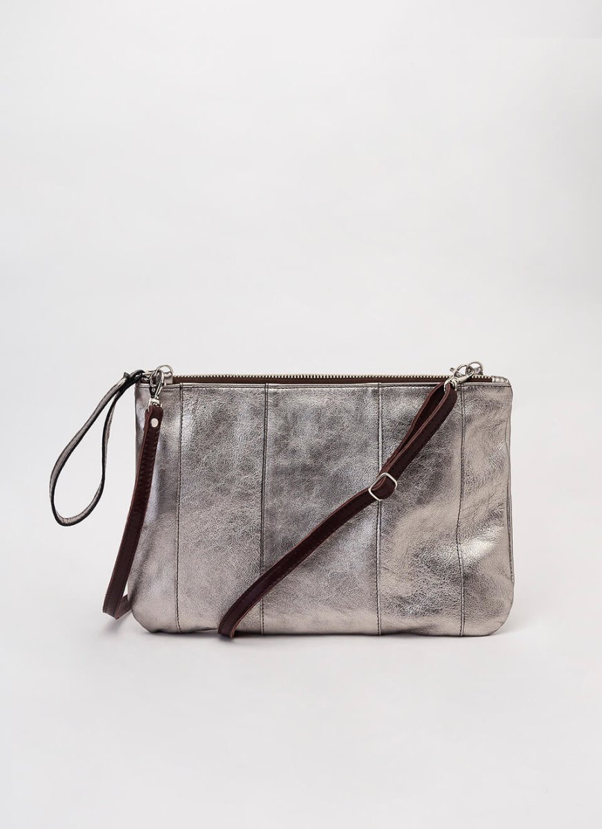 Bolso de Mano Plateado Glam - Imagen 5