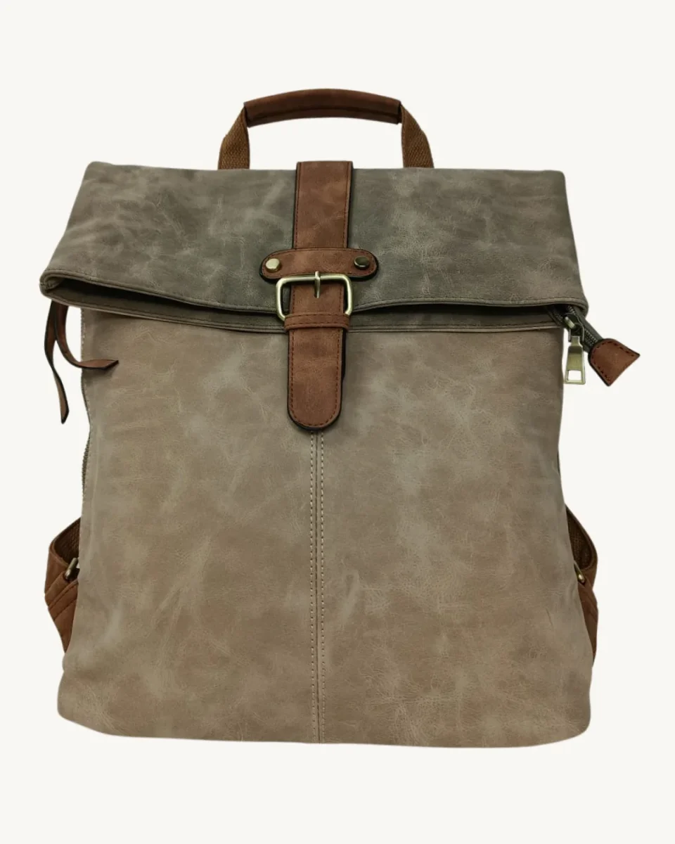 Mochila Vintage Italiana Roll Top Extensible e Impermeable para Laptop 17" - Imagen 4