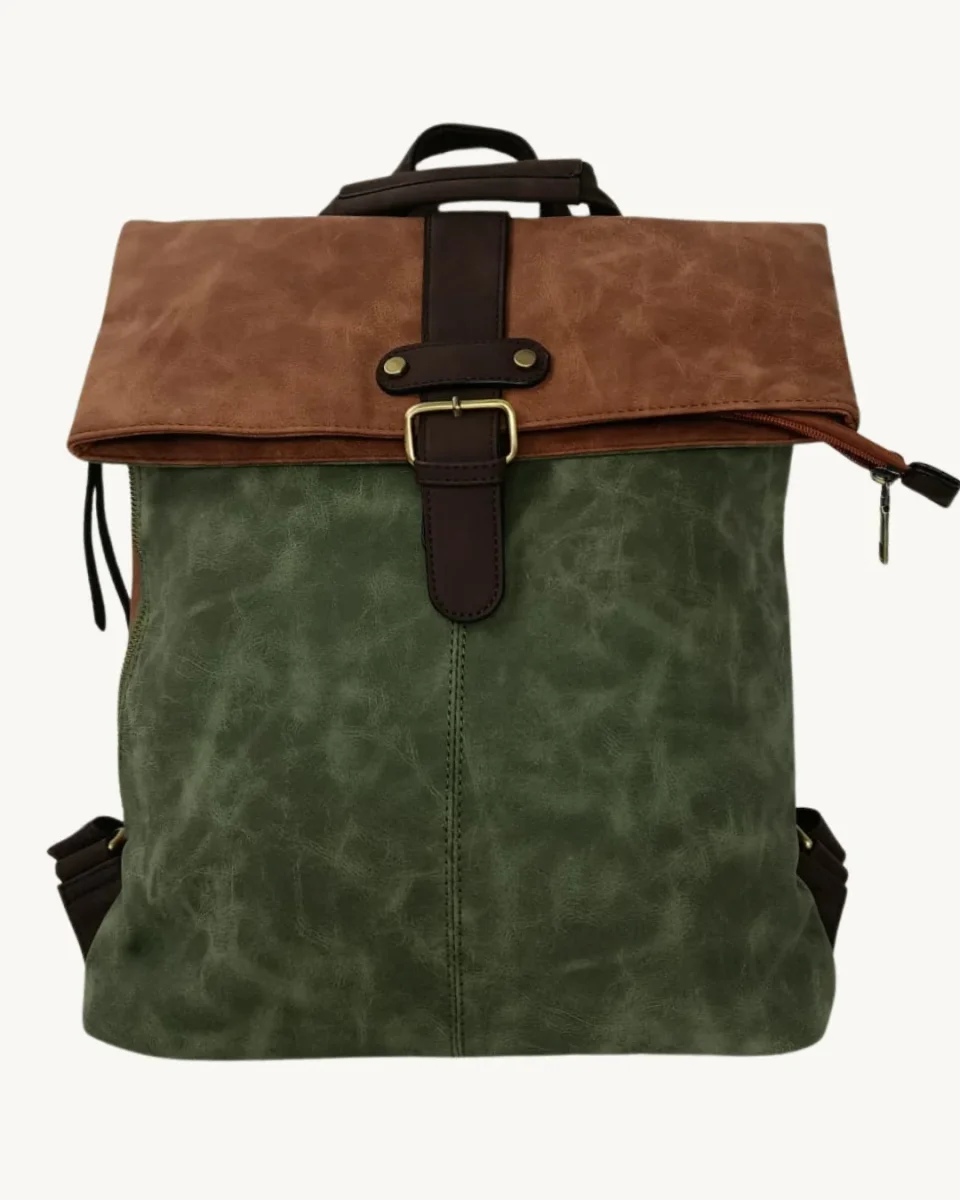 Mochila Vintage Italiana Roll Top Extensible e Impermeable para Laptop 17" - Imagen 3