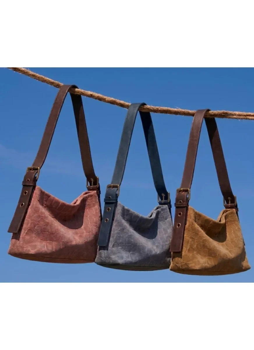 Bolso Serraje Azul Coco - Imagen 7
