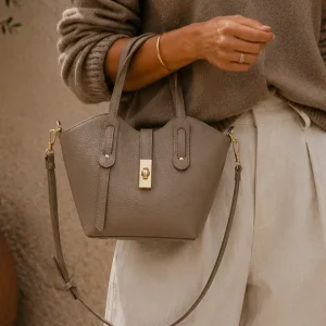 Bolso de Piel Italiano de Mano Bandolera Elegante Made in Italy