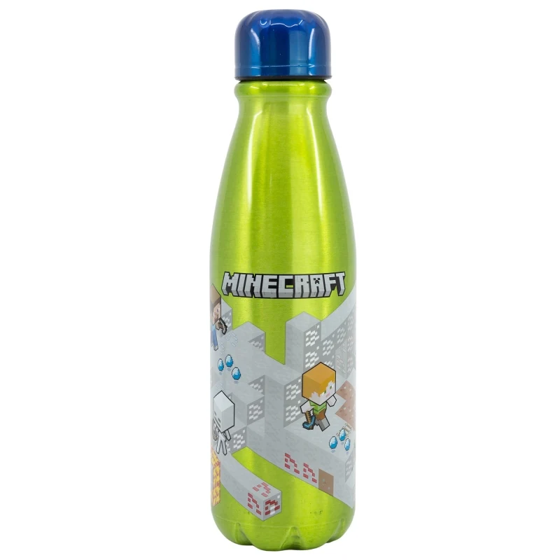 BOTELLA ALUMINIO INFANTIL 600 ML MINECRAFT ISOMETRIC - Imagen 2