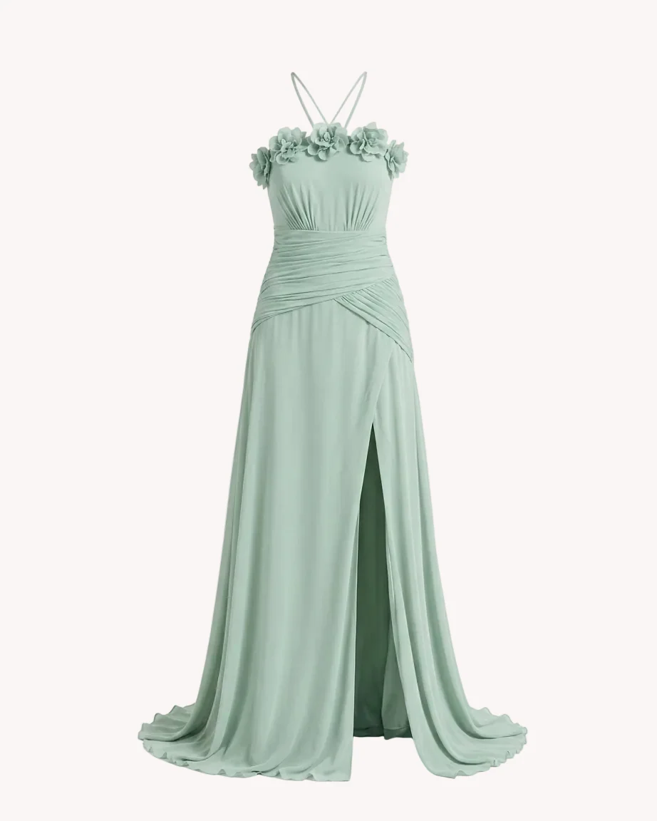 Vestido Flora Verde Agua - Imagen 2