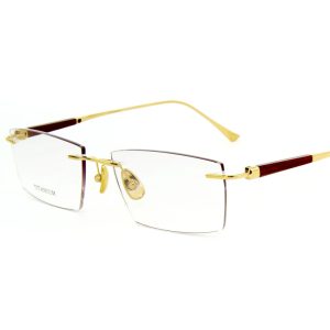 Buy Natural Wood Titanium Eyeglasses in Bulk – 99965