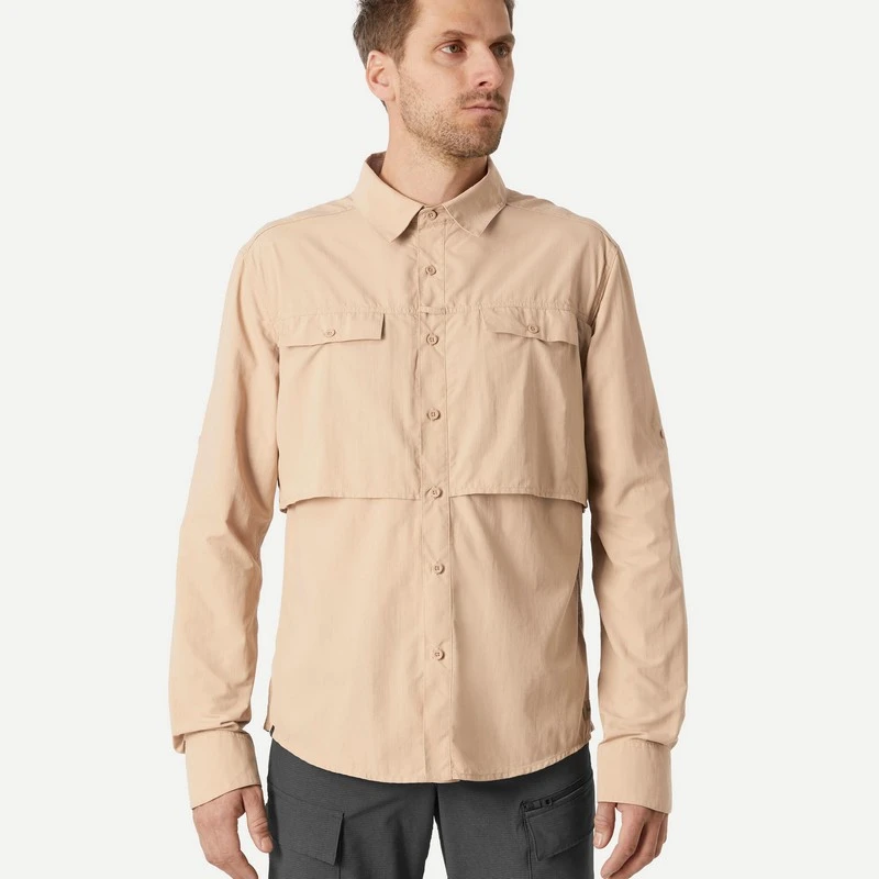 Camisa Anti-UV manga larga trekking en el desierto Forclaz - Imagen 3