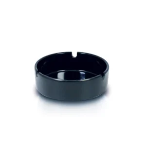 CENICERO MELAMINA REDONDO NEGRO (105X33 MM.)