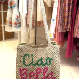 Bolso de yute "Ciao bella"